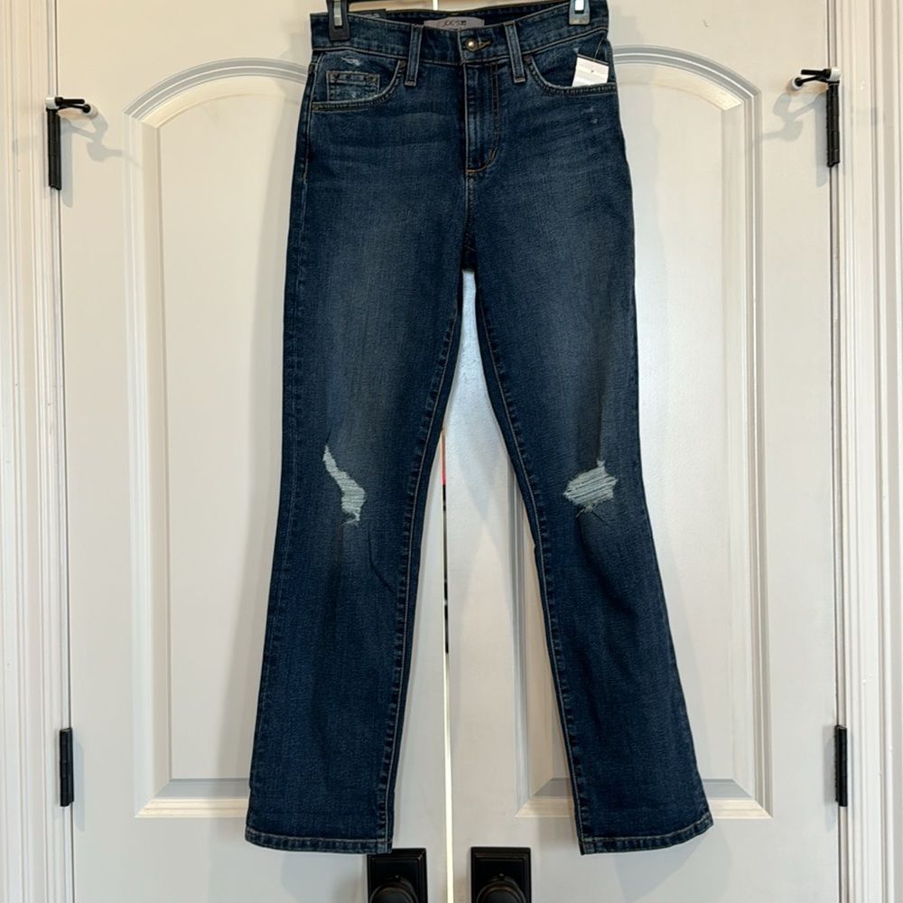 Joe's Jean Women Niki Distressed Mid Rise Boyfriend Ankle Size 24 Inglewood Wash